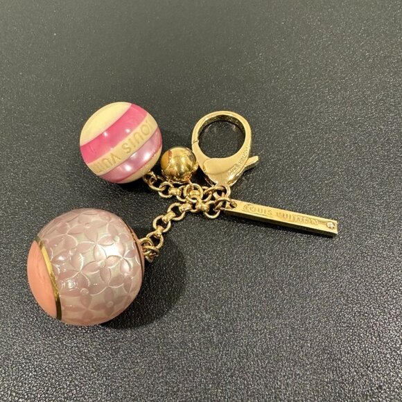 Louis Vuitton Fleur Ball Bag Charm/Key Chain Pink Gold (JB1235) - Picture 1 of 4